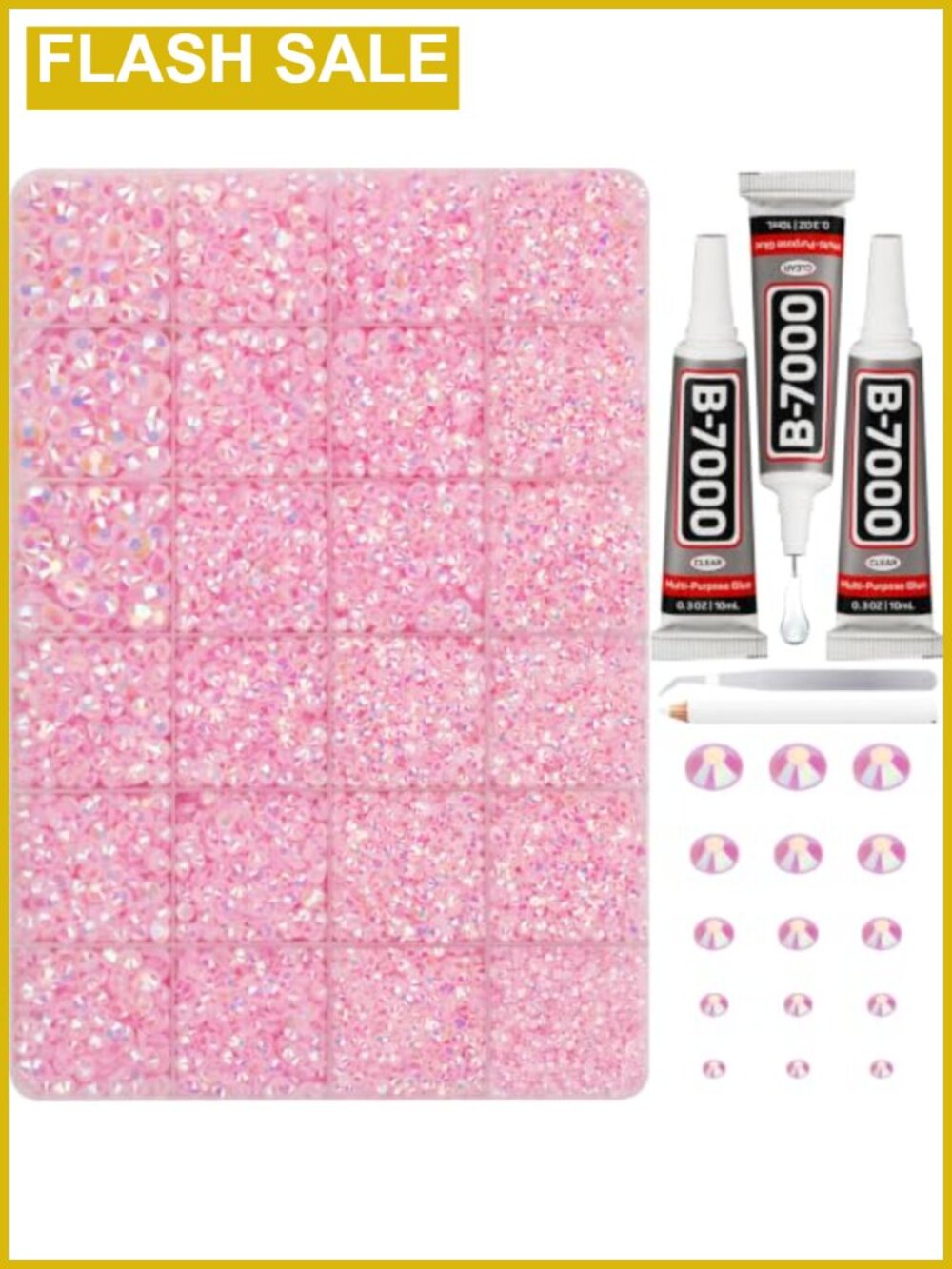 35000Pcs Resin Rhinestones Bedazzling Kit Flatback Gems DIY Crafts